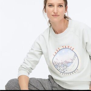 J Crew California Lake Tahoe Fleece Pullover. Mint. Size M